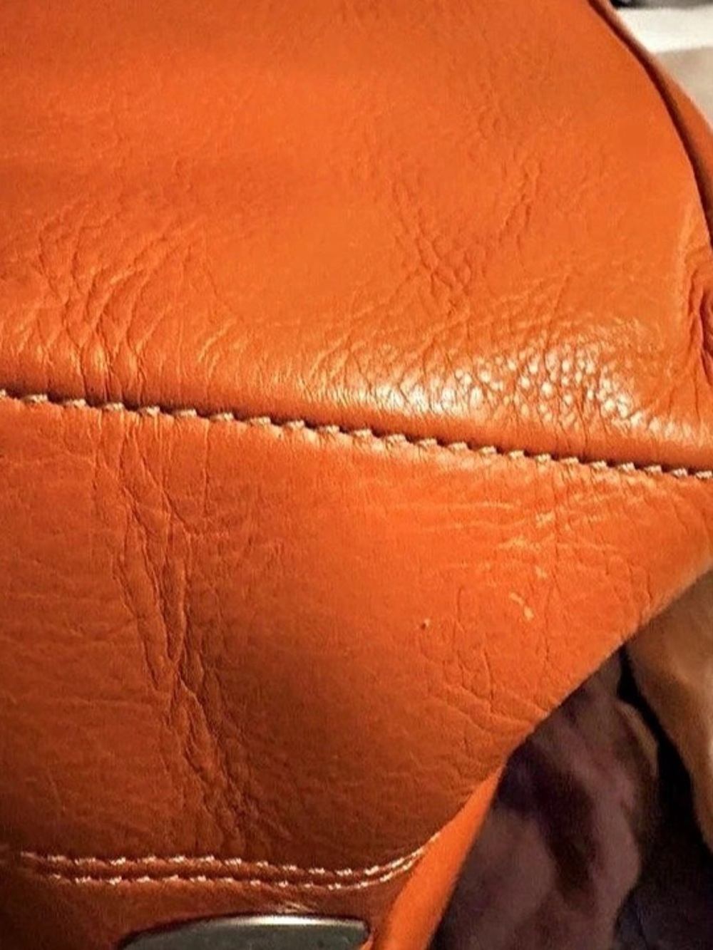 Celine Boogie Bag Orange Leather Tote - Picture 7 of 11